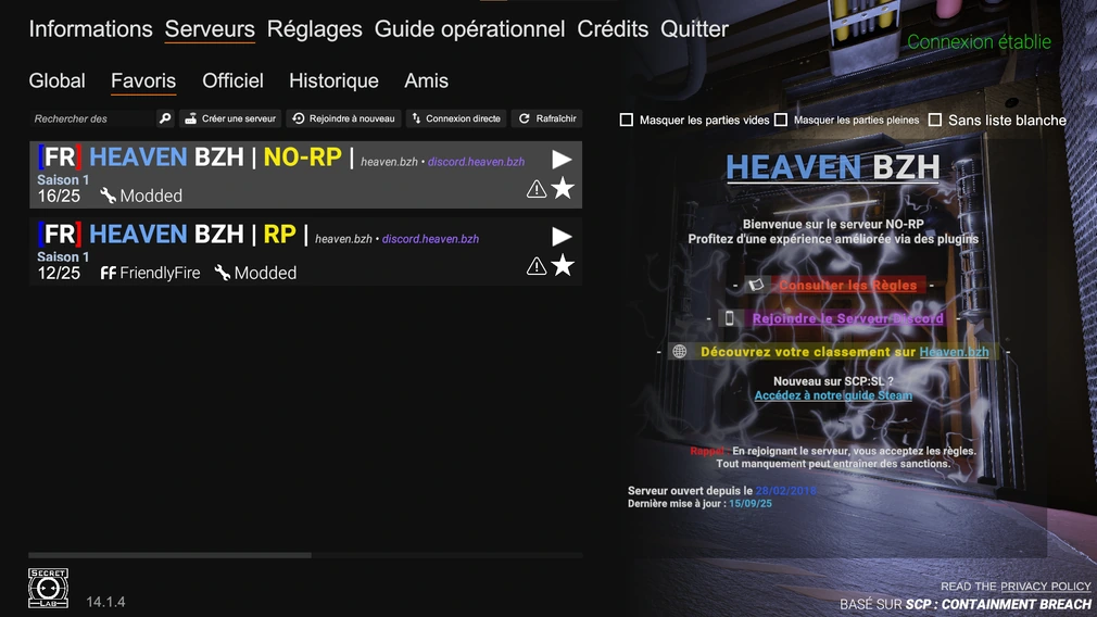 SCP: Secret Laboratory Server Browser